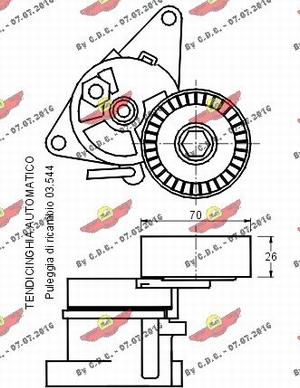 Autokit 03.612 - Ремъчен обтегач, пистов ремък vvparts.bg