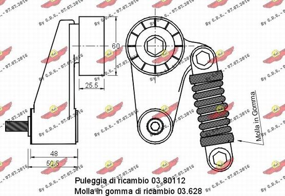 Autokit 03.638 - Ремъчен обтегач, пистов ремък vvparts.bg