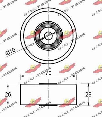 Autokit 03.624 - Паразитна / водеща ролка, пистов ремък vvparts.bg