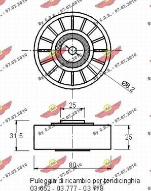 Autokit 03.061 - Паразитна / водеща ролка, пистов ремък vvparts.bg