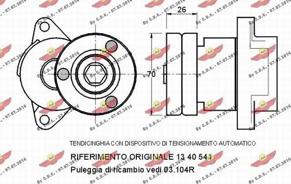 Autokit 03.104 - Ремъчен обтегач, пистов ремък vvparts.bg