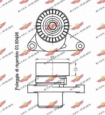 Autokit 03.80952 - Ремъчен обтегач, пистов ремък vvparts.bg