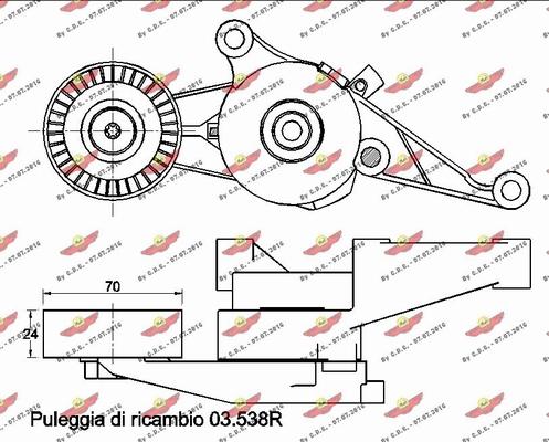 Autokit 03.80916 - Ремъчен обтегач, пистов ремък vvparts.bg