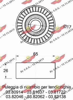 Autokit 03.80921 - Паразитна / водеща ролка, пистов ремък vvparts.bg