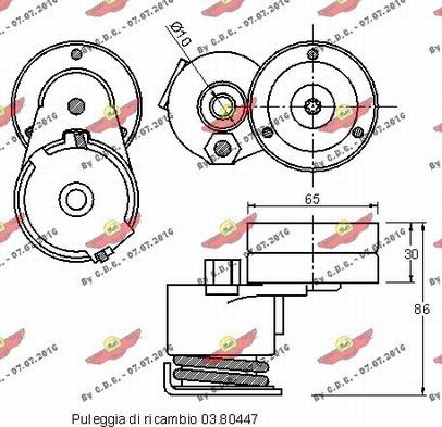 Autokit 03.80446 - Ремъчен обтегач, пистов ремък vvparts.bg