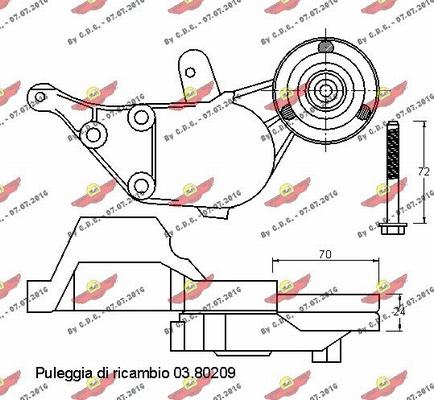 Autokit 03.80414 - Ремъчен обтегач, пистов ремък vvparts.bg