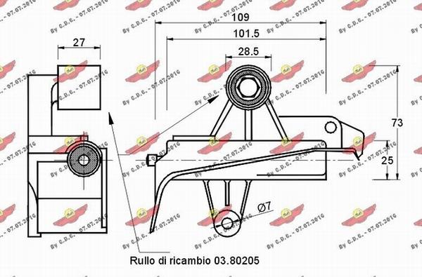 Autokit 03.80431 - Демпер (успокоител-ртепт.вибр.), зъбен ремък vvparts.bg