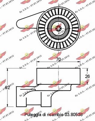 Autokit 03.80543 - Ремъчен обтегач, пистов ремък vvparts.bg