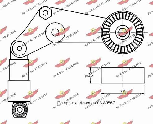 Autokit 03.80585 - Ремъчен обтегач, пистов ремък vvparts.bg