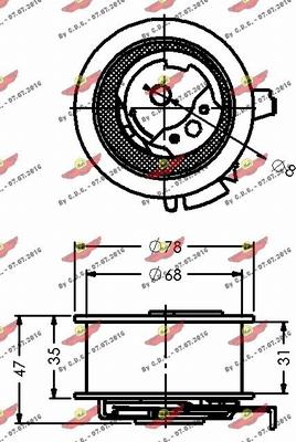 Autokit 03.80680 - Обтяжна ролка, ангренаж vvparts.bg