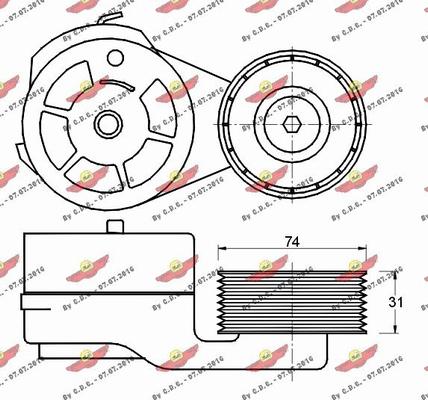 Autokit 03.80621 - Ремъчен обтегач, пистов ремък vvparts.bg