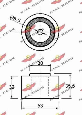 Autokit 03.80129 - Паразитна / водеща ролка, зъбен ремък vvparts.bg