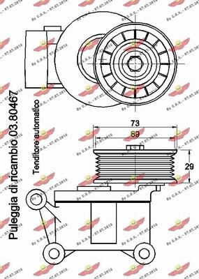 Autokit 03.80803 - Ремъчен обтегач, пистов ремък vvparts.bg