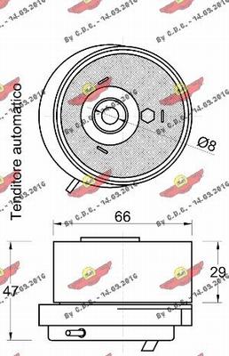 Autokit 03.80813 - Обтяжна ролка, ангренаж vvparts.bg