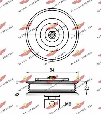 Autokit 03.80880 - Паразитна / водеща ролка, пистов ремък vvparts.bg