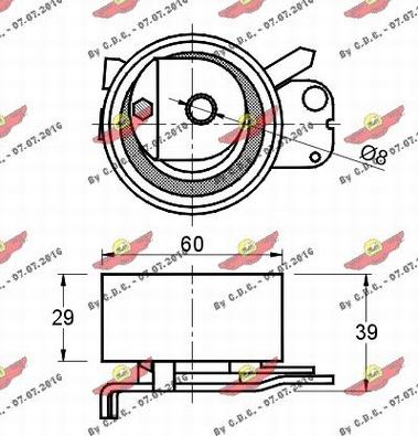 Autokit 03.80398 - Обтяжна ролка, ангренаж vvparts.bg