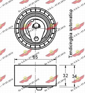 Autokit 03.80393 - Обтяжна ролка, ангренаж vvparts.bg