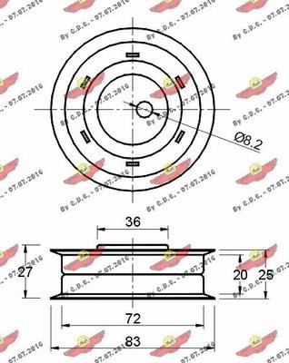 Autokit 03.80397 - Обтяжна ролка, ангренаж vvparts.bg