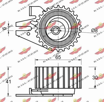 Autokit 03.80385 - Обтяжна ролка, ангренаж vvparts.bg