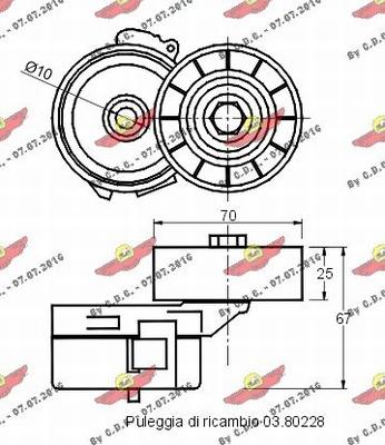 Autokit 03.80336 - Ремъчен обтегач, пистов ремък vvparts.bg