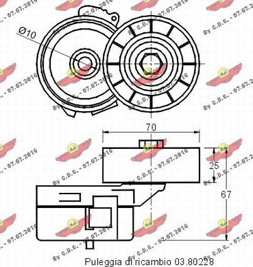 Autokit 03.80258 - Ремъчен обтегач, пистов ремък vvparts.bg