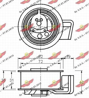 Autokit 03.80201 - Обтяжна ролка, ангренаж vvparts.bg