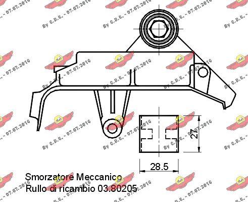 Autokit 03.80207 - Демпер (успокоител-ртепт.вибр.), зъбен ремък vvparts.bg