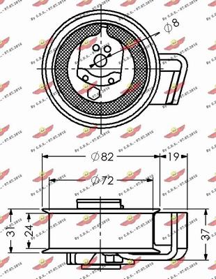 Autokit 03.80225 - Обтяжна ролка, ангренаж vvparts.bg