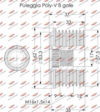 Autokit 03.80746 - Ремъчна шайба, генератор vvparts.bg