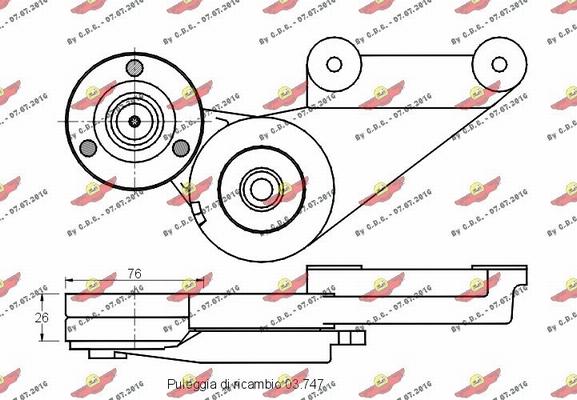 Autokit 03.80748 - Ремъчен обтегач, пистов ремък vvparts.bg