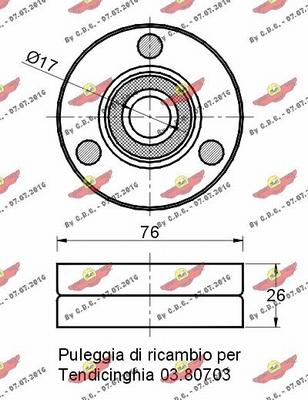 Autokit 03.80704 - Паразитна / водеща ролка, пистов ремък vvparts.bg