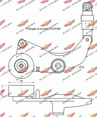 Autokit 03.81967 - Ремъчен обтегач, пистов ремък vvparts.bg