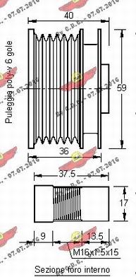 Autokit 03.81459 - Ремъчна шайба, генератор vvparts.bg