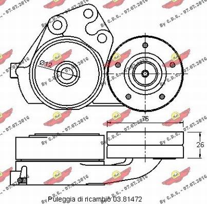 Autokit 03.81471 - Ремъчен обтегач, пистов ремък vvparts.bg