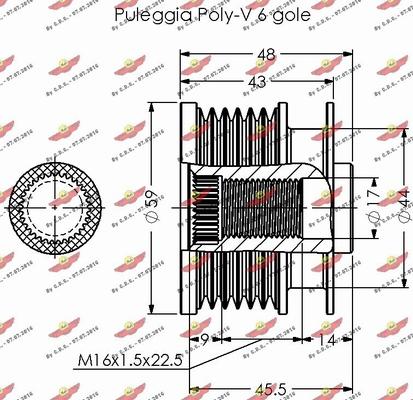 Autokit 03.81671 - Ремъчна шайба, генератор vvparts.bg