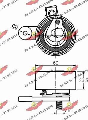 Autokit 03.81096 - Обтяжна ролка, ангренаж vvparts.bg