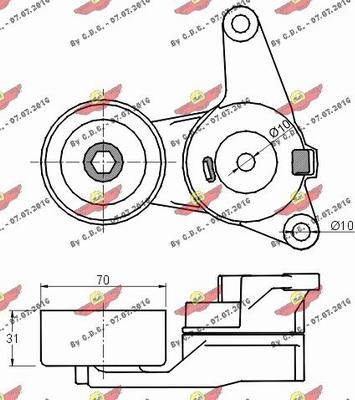 Autokit 03.81067 - Ремъчен обтегач, пистов ремък vvparts.bg