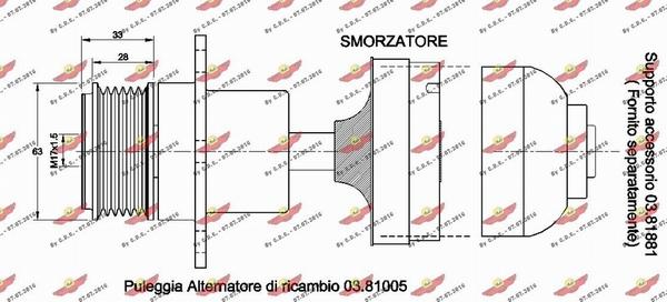 Autokit 03.81006 - Ремъчна шайба, генератор vvparts.bg