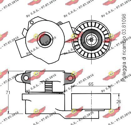 Autokit 03.81084 - Ремъчен обтегач, пистов ремък vvparts.bg