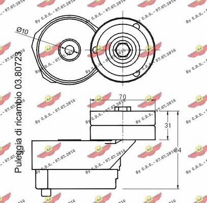 Autokit 03.81039 - Ремъчен обтегач, пистов ремък vvparts.bg