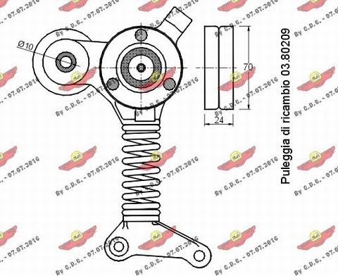 Autokit 03.81020 - Ремъчен обтегач, пистов ремък vvparts.bg