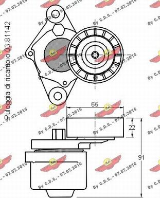 Autokit 03.81141 - Ремъчен обтегач, пистов ремък vvparts.bg