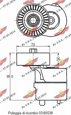 Autokit 03.81132 - Ремъчен обтегач, пистов ремък vvparts.bg