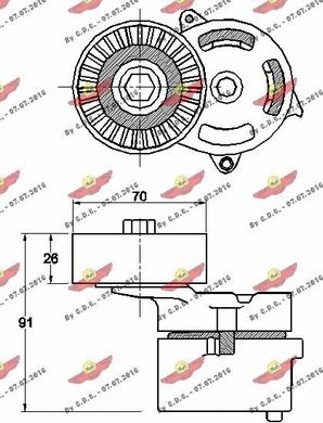 Autokit 03.81846 - Ремъчен обтегач, пистов ремък vvparts.bg