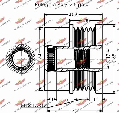 Autokit 03.81882 - Ремъчна шайба, генератор vvparts.bg