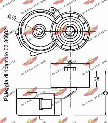 Autokit 03.81383 - Ремъчен обтегач, пистов ремък vvparts.bg