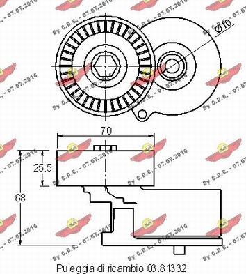 Autokit 03.81331 - Ремъчен обтегач, пистов ремък vvparts.bg