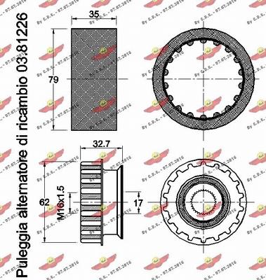 Autokit 03.81226C - Ремъчна шайба, генератор vvparts.bg