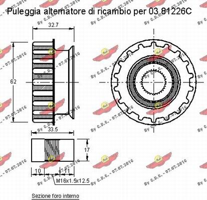 Autokit 03.81226 - Ремъчна шайба, генератор vvparts.bg