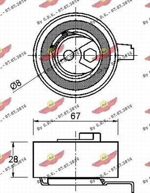 Autokit 03.81717 - Обтяжна ролка, ангренаж vvparts.bg